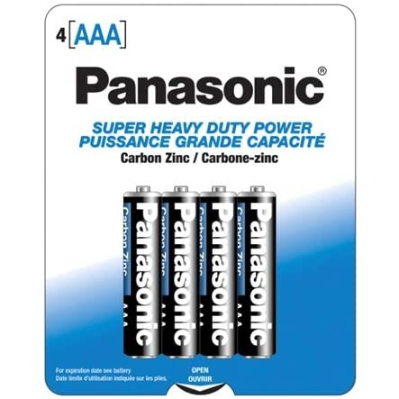 Panasonic Super Heavy Duty Battery AAA, 4 Count