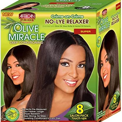 African Pride Miracle Deep Conditioning No-lye Hair Relaxer (super ) 8 Touch-ups