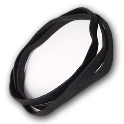 CL Black Thick Long Hair Ties 4 Pack