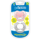 DR BROWN ADVANTAGE PACIFIER 2PK 0-6M