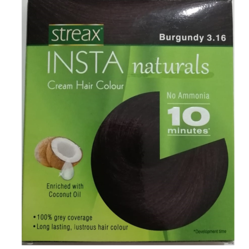 Streax Insta Hair Color Burgundy 3.16