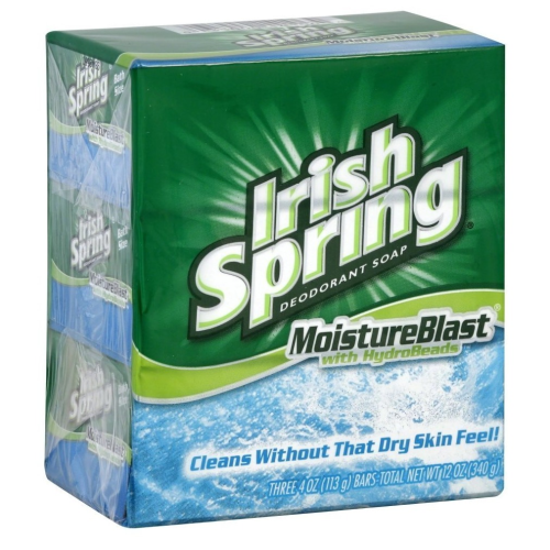 Irish Spring Moisture Blast Deodorant Soap , 3.75 oz