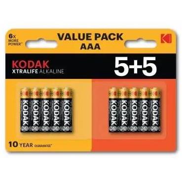 Kodak Xtalife Alkaline AAA batteries X 10 Pack