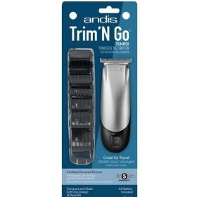 The Andis Trim 'N Go Silver Palm Trimmer Kit, 14-Pieces