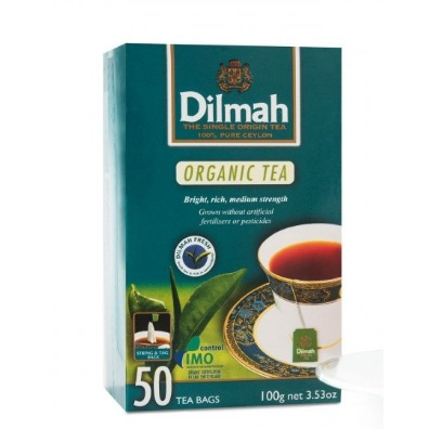 Dilmah Premium Organic Black Tea 25 Count, 50g