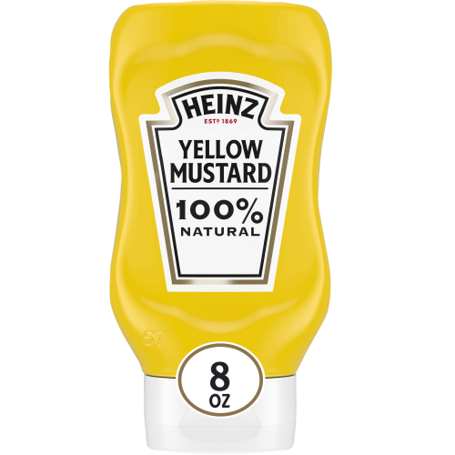 Heinz 100% Natural Yellow Mustard, 8 oz