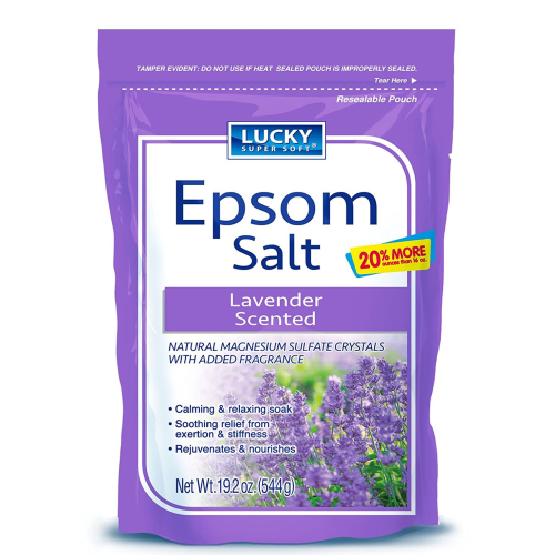 Lucky Super Soft Epsom Salt Lavender Scented, 19.2 Ounce