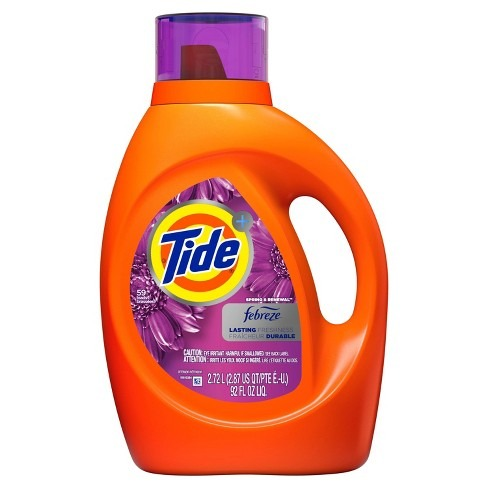 Tide Plus Febreze Spring & Renewal High Efficiency Liquid Laundry Detergent - 92 oz