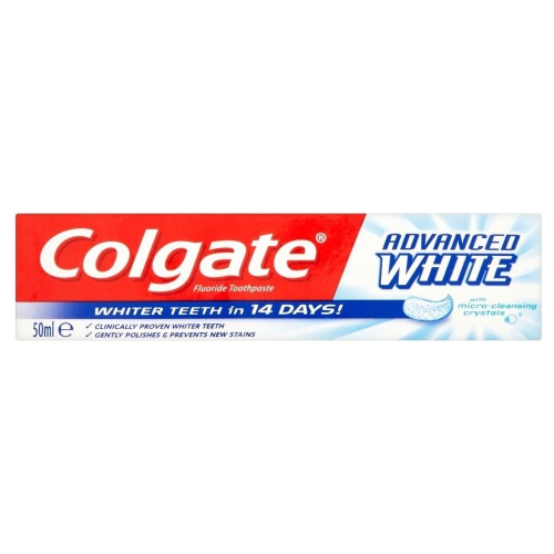 COLGATE ADVANCED WHITE WITH MICRO CLEANSING CRYSTALS 50ML