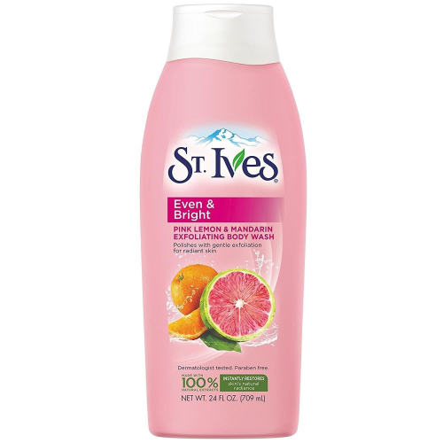 St. Ives Even & Bright Body Wash, Pink Lemon & Mandarin Orange 24 oz