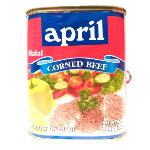 April Halal Corned Beef 340g