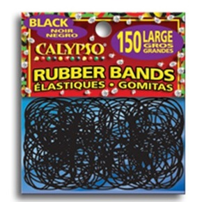 CALYPSO RUBBER BANDS - LARGE - 150 CT - BLACK