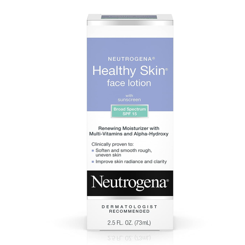 Neutrogena Healthy Skin Facial Moisturizer Alpha Hydroxy Acid (AHA), Anti-Wrinkle, SPF 15, 2.5 fl oz