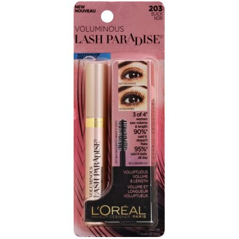 L'Oréal Paris Makeup Voluminous Lash Paradise Waterproof Mascara, Black, 0.25 fl. oz.