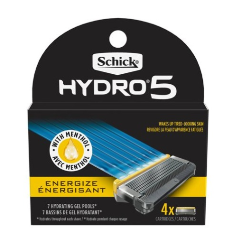 Schick Hydro 5 Energize With Menthol Refill 4 Cartridges