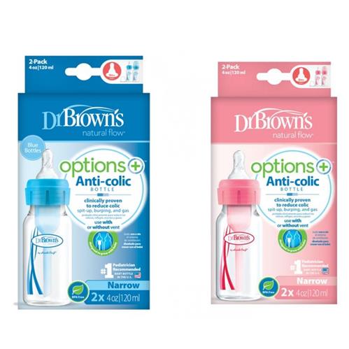 Dr. Brown's Narrow Neck Options Bottle - 120Ml Pack Of 2
