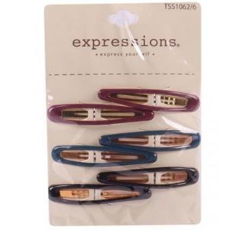 Expressions 6Pc Classic Epoxy Snap Clips