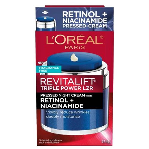 L'Oreal Paris Revitalift Pressed Night Moisturizer with Retinol and Niacinamide - 1.7oz