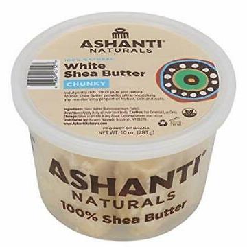 Ashanti 100%  Pure African Chunky Hair Shea Butter - White - 10oz