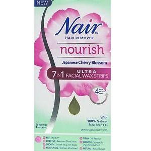 Nair Nourish Japanese Cherry Blossom 7 In 1 Ultra Facial Wax Strips