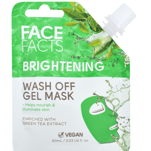 Face Facts Brightening Wash Off Gel Mask - Green Tea - 60ml