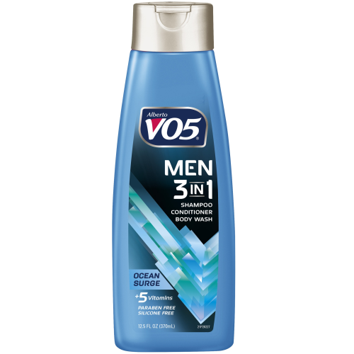 Alberto VO5 Mens 3-in-1 Shampoo, Conditioner & Body Wash, Ocean Surge 12.5 FL oz