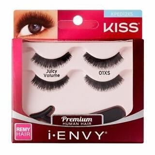 Kiss I Envy Double Pack Premium Human Hair Eyelashes - Juicy Volume