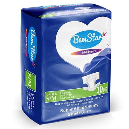 Bem Star Adult Diapers Small-Medium - 10 Count