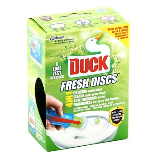 Duck 5in1 Fresh Discs Toilet Cleaner Lime Zest 36 ml 6ct