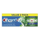 Crest + Scope Outlast Complete Whitening Toothpaste Mint, 5.4oz 2 Pack