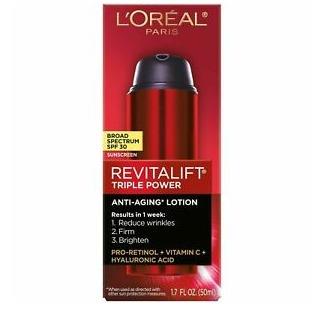 L'Oreal Paris Revitalift Triple Power Anti-Aging Face Moisturizer - SPF 30 - 1.7 fl oz