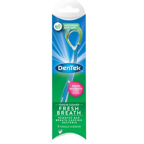 DenTek Fresh Breath Tongue Cleaner, Mouthwash Blast Mint Flavor