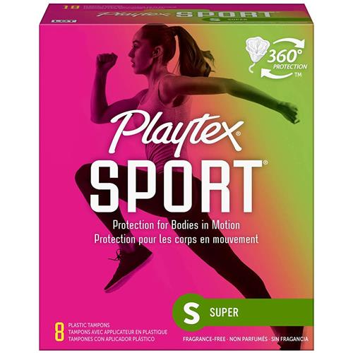 Playtex Sport Super 8's Tampons, Unscented
