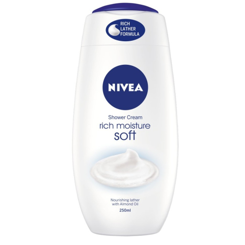 Nivea Shower Cream Rich Moisture Soft With Almond Oil 250ml