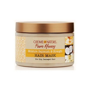 Creme of Nature Pure Honey Moisture Replenish & Strength Hair Mask, 11.5 Ounce