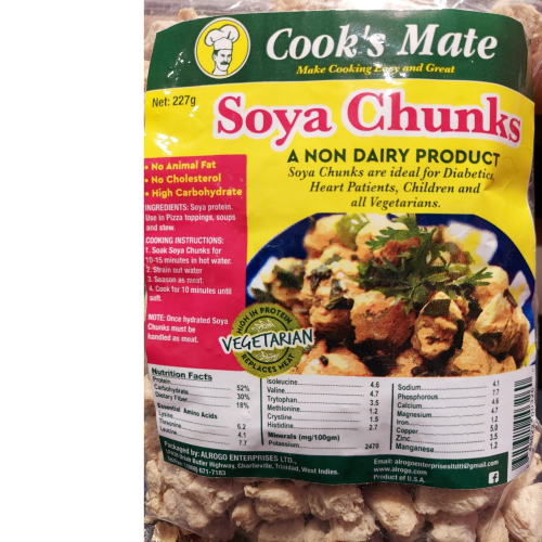 Cook's Mate Unflavored Soya Chunks
