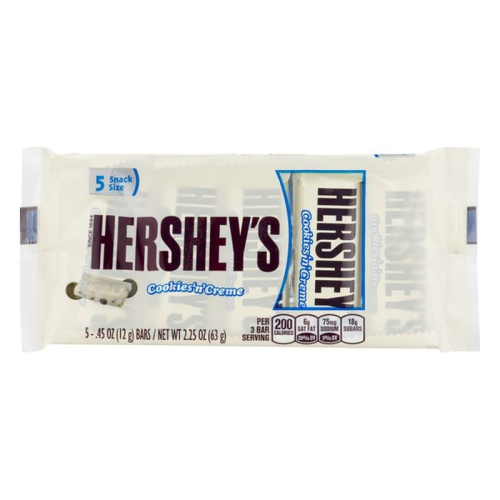Hershey's Cookies 'N' Creme Candy Bars, 0.45 Oz., 5 Count
