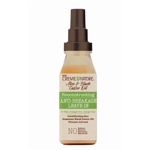 Creme Of Nature Aloe & Black Castor Oil Reconstructing Anti-Breakage Leave-In 8oz