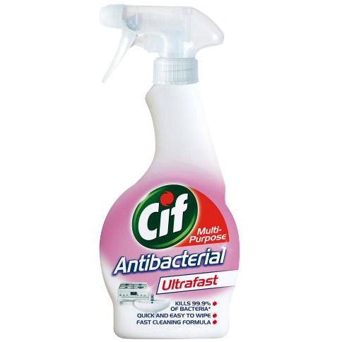 Cif Ultrafast Multi-purpose Antibacterial Spray 450ml Fast Acting Formula