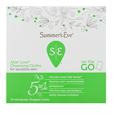 Summer's Eve Individually Wrapped Cloths, Aloe Love, 16 Ct