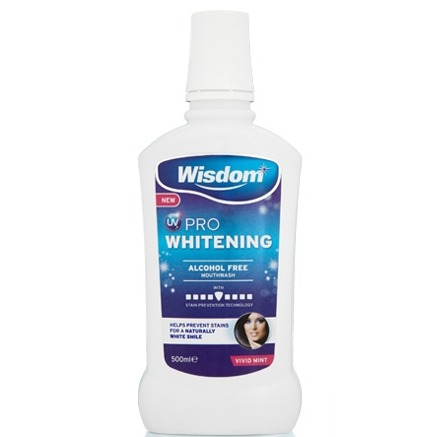 Wisdom UV Pro Whitening Alcohol Free Antibacterial Mouthwash 500ml