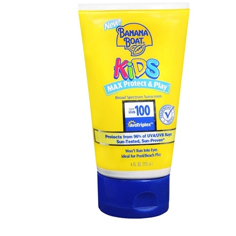 Banana Boat Kids Max Protect & Play Sunscreen Lotion Spf 100, 4 Oz