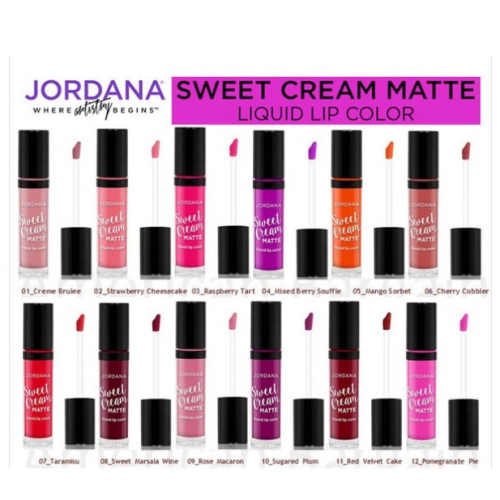 JORDANA Sweet Cream Matte Liquid Lip Color