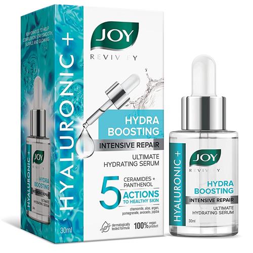 Joy Revivify Hyaluronic+Hydra Boosting Intensive Repair Ultimate Hydrating Serum 30 ml | With Ceramides+Panthenol Face Serum