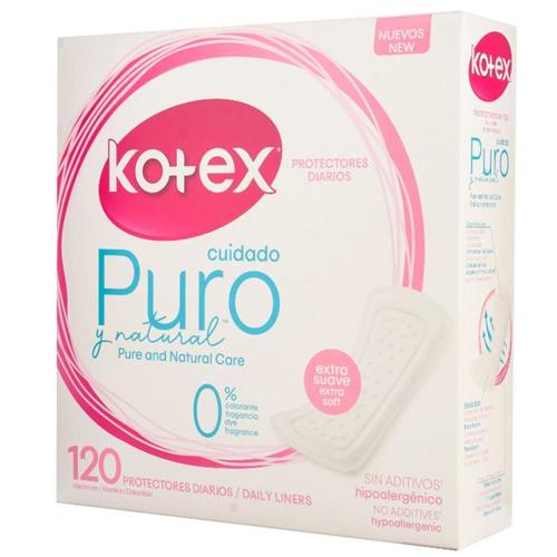 Kotex Pure & Natural Liners 120's