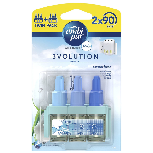 Ambi Pur 3volution Refill Cotton Fresh 20ml Freshener 100 Days 3 Volution