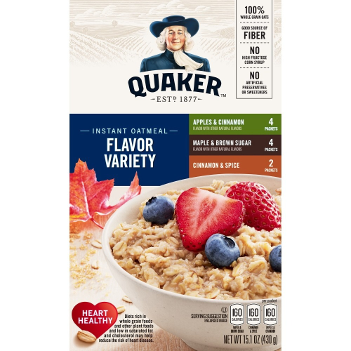 Quaker Instant Oatmeal Flavor Variety 10pk