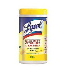 Lysol Disinfectant Wipes Lemon & Lime Blossom Sct 80Pc