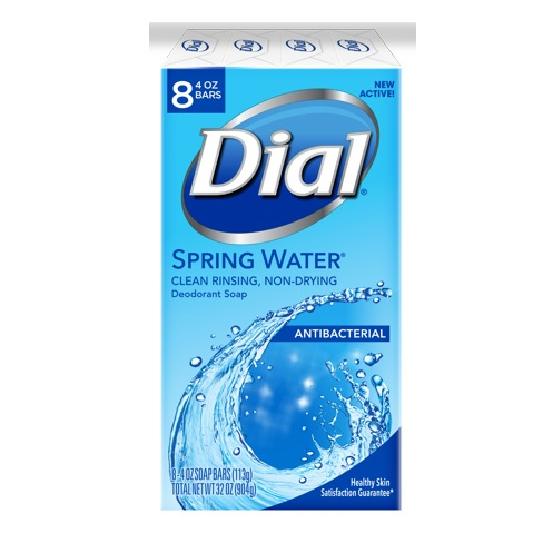 Dial Bar Clean and Refresh White Antibacterial Deodorant Soap Bar, 8ct