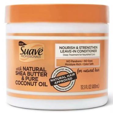 Suave Professionals for Natural Hair Leave-in Conditioner for Coily Hair Nourish and Strengthen - 13.5 fl oz
